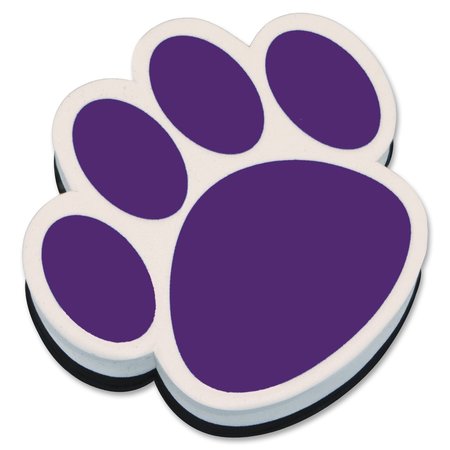 Ashley Productions Magnetic Whiteboard Eraser, Purple Paw, PK6 10005